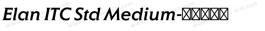 Elan ITC Std Medium字体转换